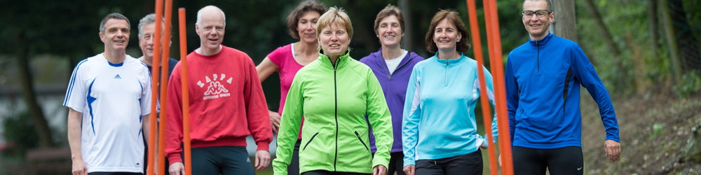 Sportgruppe im Freien